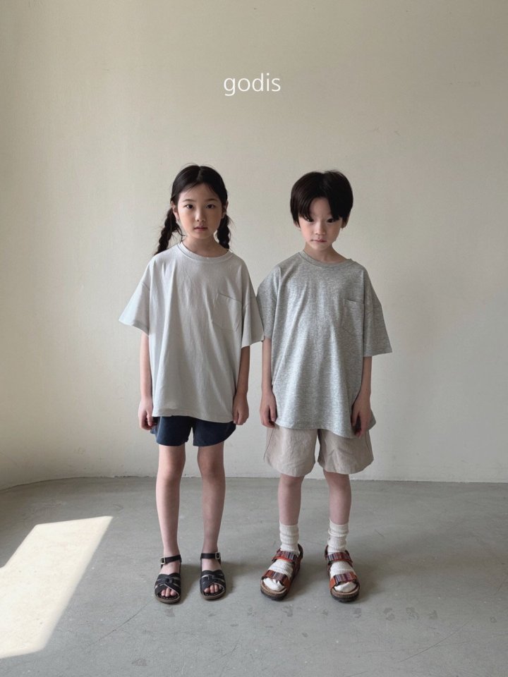 Godis - Korean Children Fashion - #kidsshorts - Stitch Pocket Tee - 12
