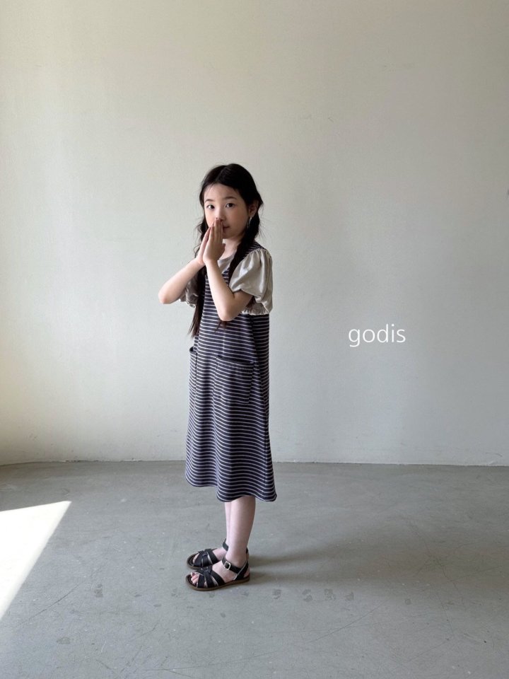 Godis - Korean Children Fashion - #fashionkids - Stripe Ribbed Dress (Junior) - 4