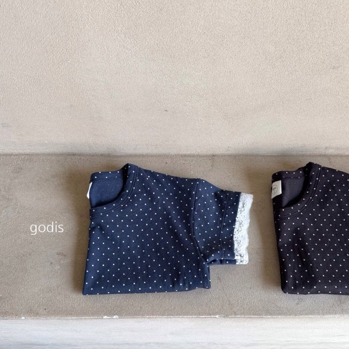 Godis - Korean Children Fashion - #kidzfashiontrend - Dot Lace Tee - 12