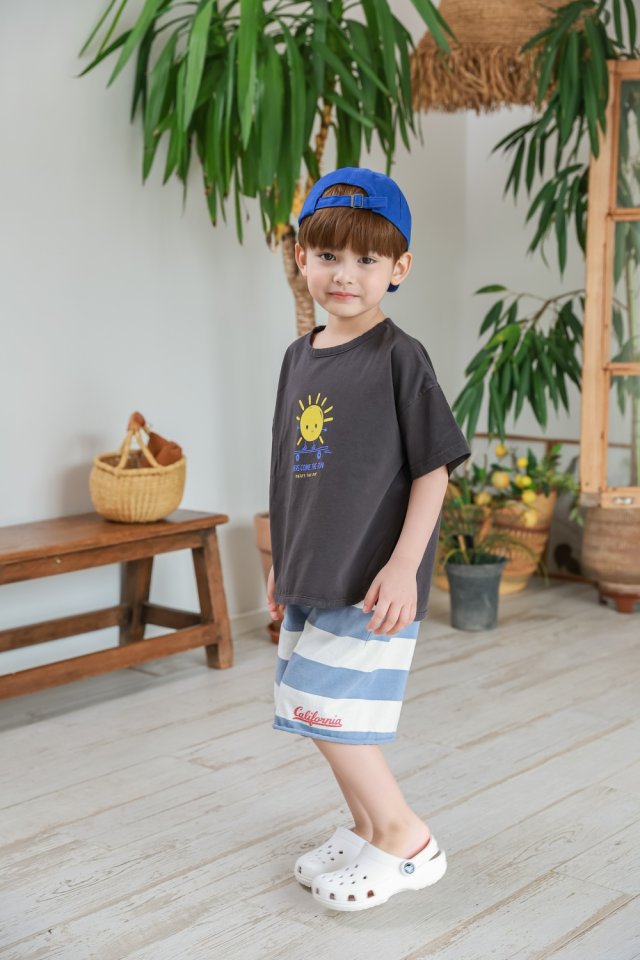 Green Tomato - Korean Children Fashion - #childrensboutique - Stripe California Pants - 8