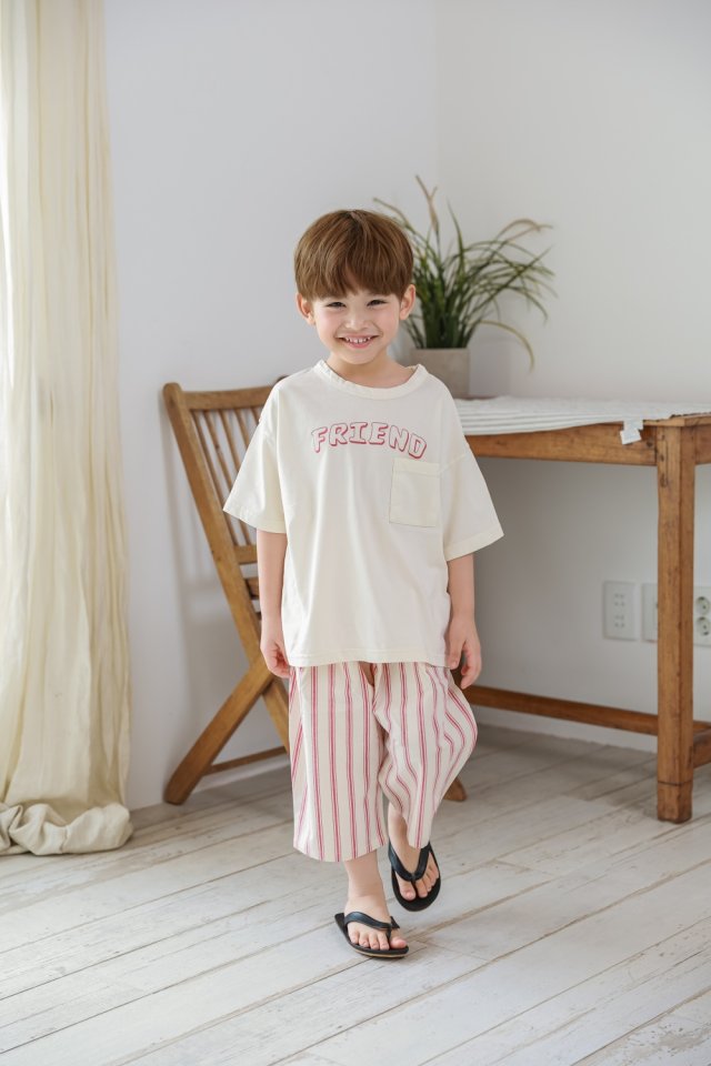 Green Tomato - Korean Children Fashion - #childrensboutique - Stripe Pants - 5
