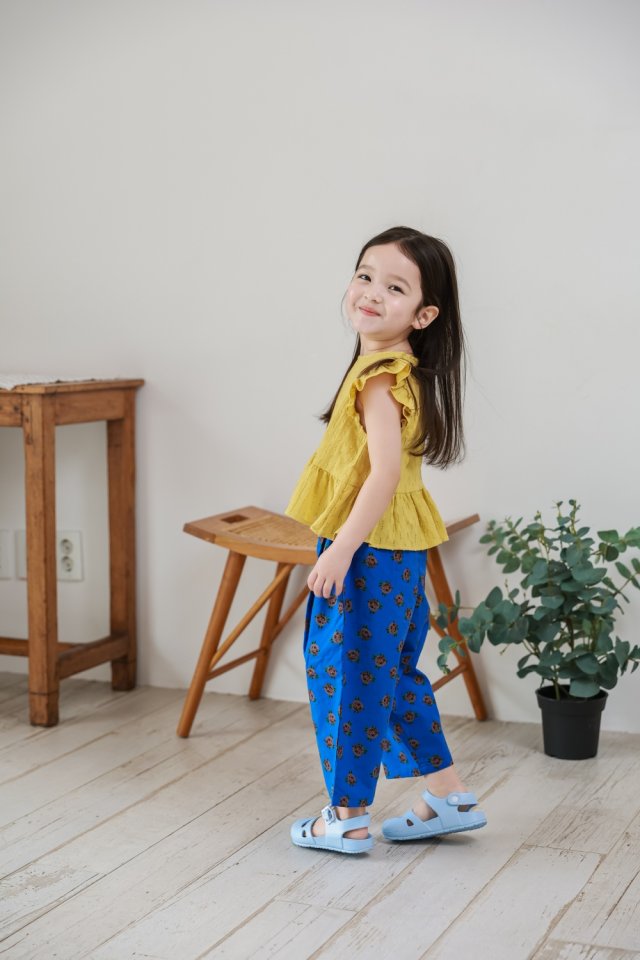 Green Tomato - Korean Children Fashion - #designkidswear - Flower Pants - 5