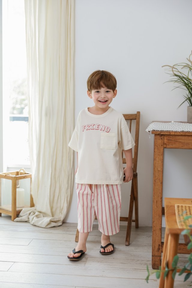 Green Tomato - Korean Children Fashion - #designkidswear - Stripe Pants - 6