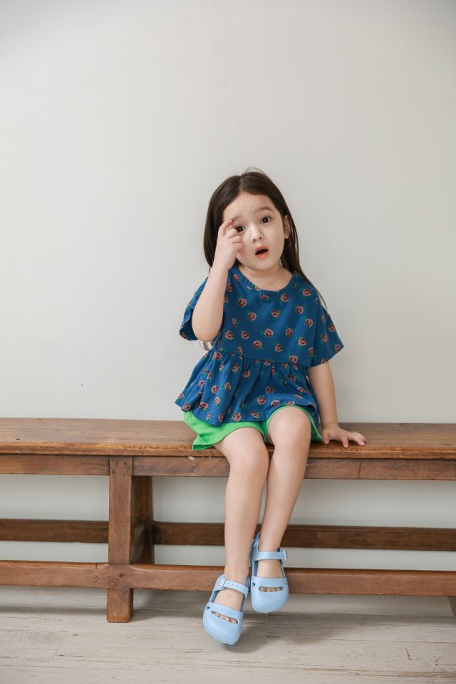 Green Tomato - Korean Children Fashion - #childrensboutique - Flower Tee - 4