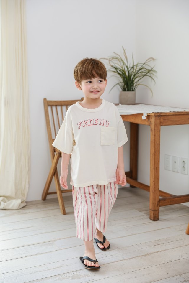 Green Tomato - Korean Children Fashion - #discoveringself - Stripe Pants - 7