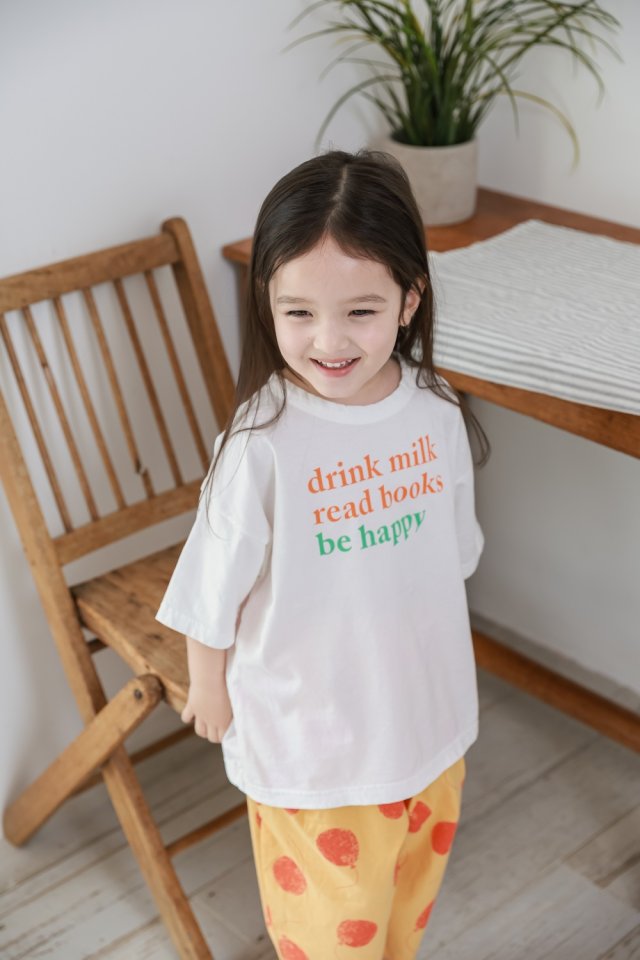 Green Tomato - Korean Children Fashion - #designkidswear - Behappy Tee - 4
