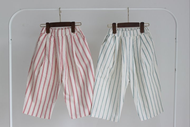 Green Tomato - Korean Children Fashion - #fashionkids - Stripe Pants - 8
