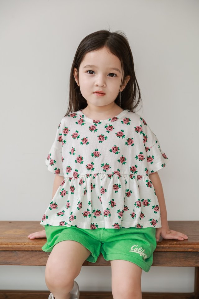 Green Tomato - Korean Children Fashion - #fashionkids - Flower Tee - 6