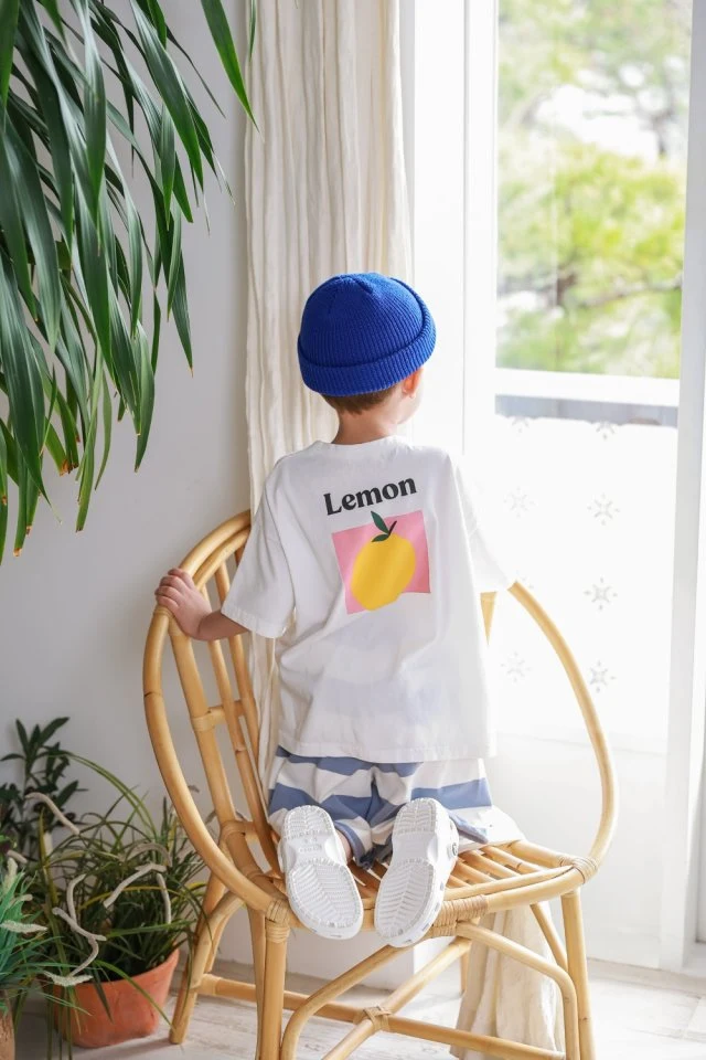 Green Tomato - Korean Children Fashion - #kidsshorts - Lemon Tee - 3