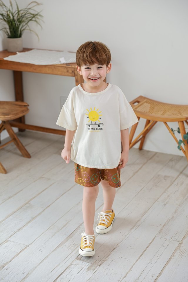 Green Tomato - Korean Children Fashion - #kidzfashiontrend - Sunshine Tee - 3