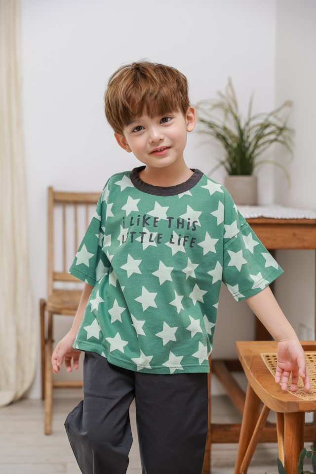 Green Tomato - Korean Children Fashion - #kidzfashiontrend - Star Tee