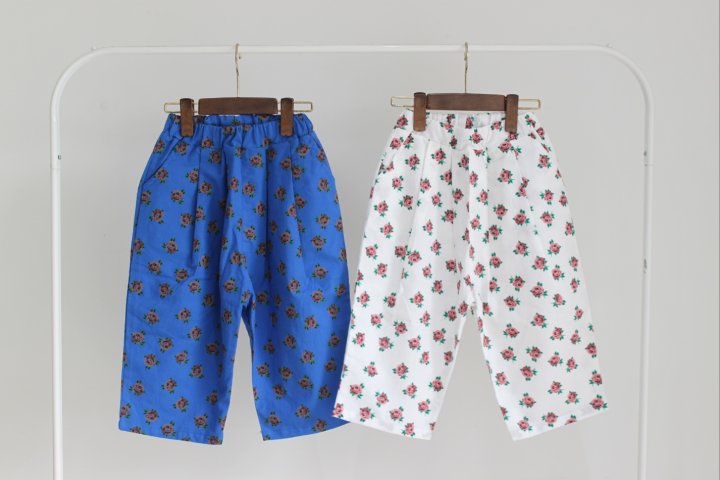 Green Tomato - Korean Children Fashion - #kidzfashiontrend - Flower Pants - 10