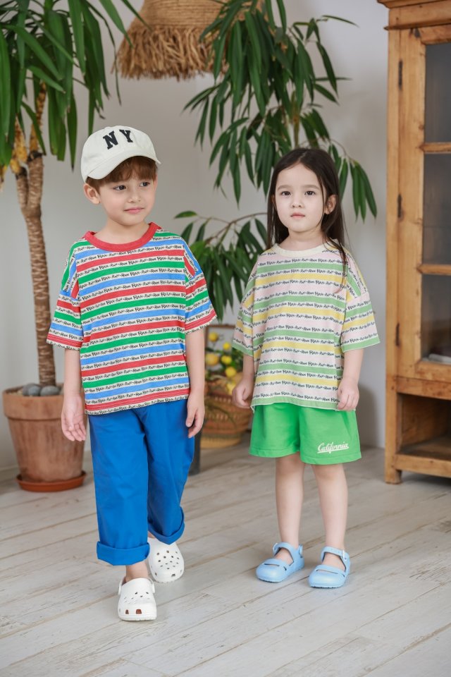 Green Tomato - Korean Children Fashion - #magicofchildhood - Stripe Tee - 3