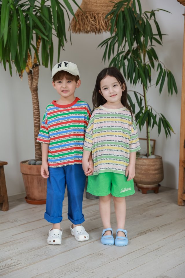Green Tomato - Korean Children Fashion - #magicofchildhood - Stripe Tee - 4