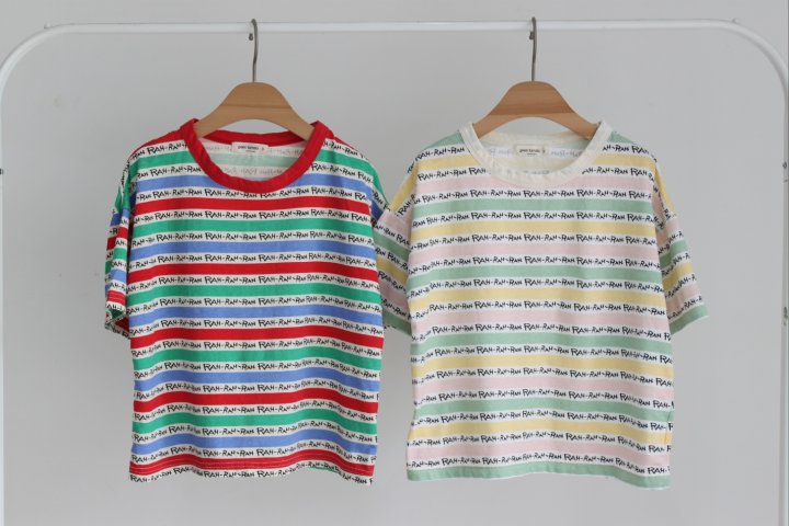 Green Tomato - Korean Children Fashion - #stylishchildhood - Stripe Tee - 8