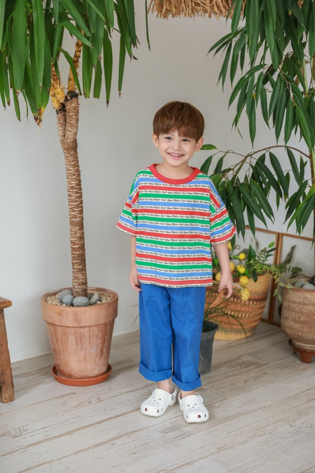 Green Tomato - Korean Children Fashion - #todddlerfashion - Stripe Tee - 6