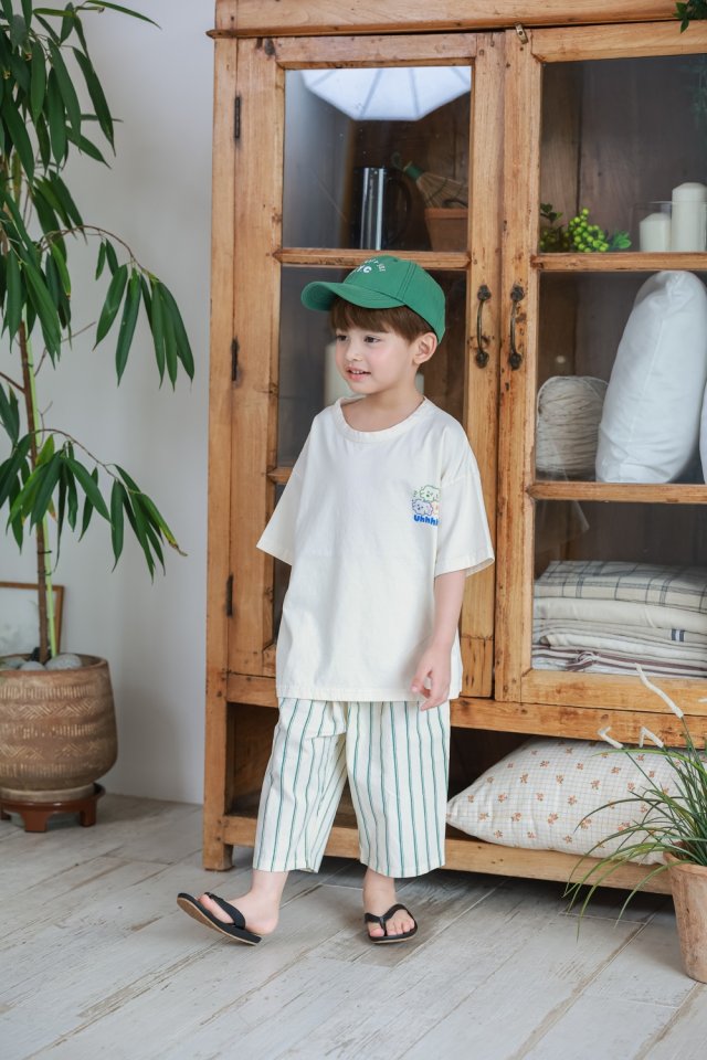 Green Tomato - Korean Children Fashion - #todddlerfashion - Stripe Pants