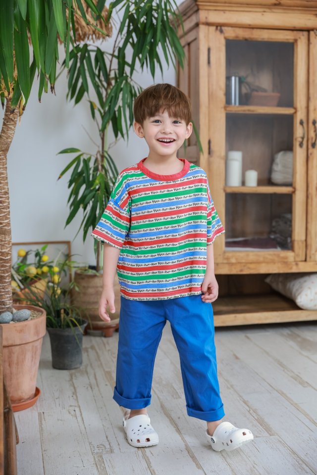 Green Tomato - Korean Children Fashion - #toddlerclothing - Stripe Tee - 7