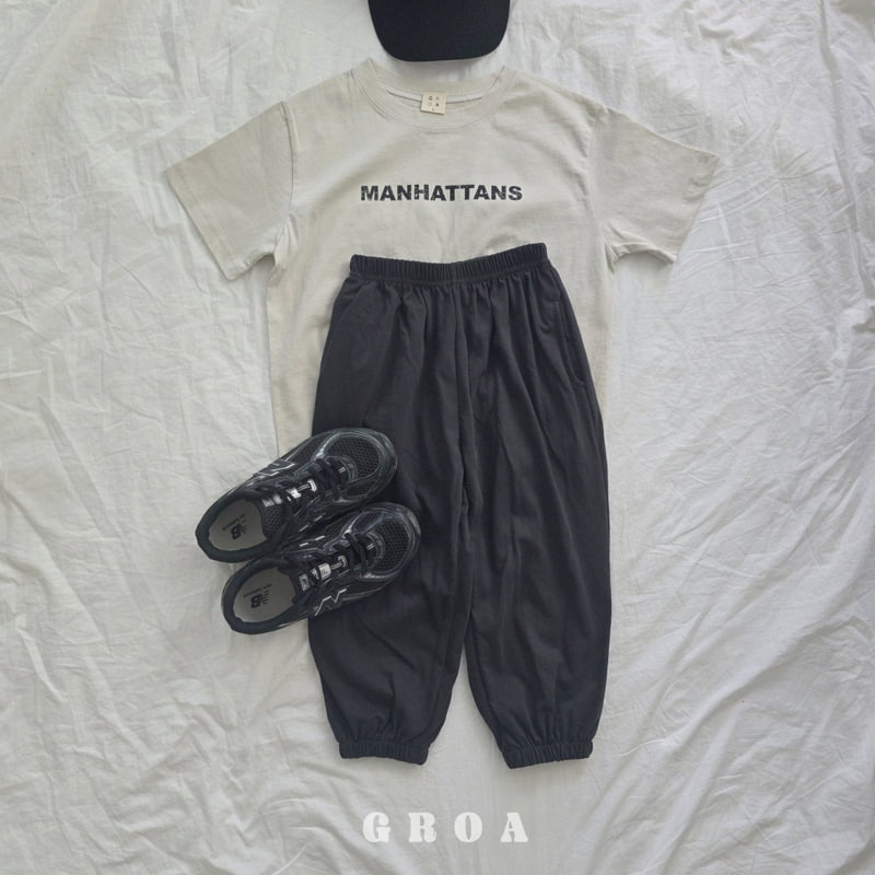 Groa - Korean Children Fashion - #Kfashion4kids - Hoody Plain Pants - 7