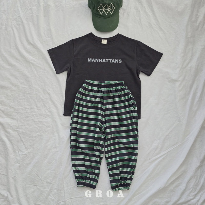 Groa - Korean Children Fashion - #Kfashion4kids - Hoody Stripe Pants - 6