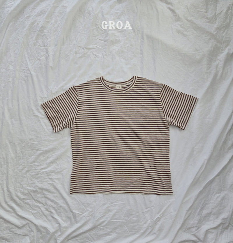 Groa - Korean Children Fashion - #childrensboutique - Summer Stripe Tee - 3
