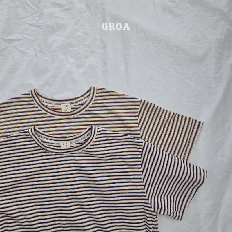 Groa - Korean Children Fashion - #discoveringself - Summer Stripe Tee - 5