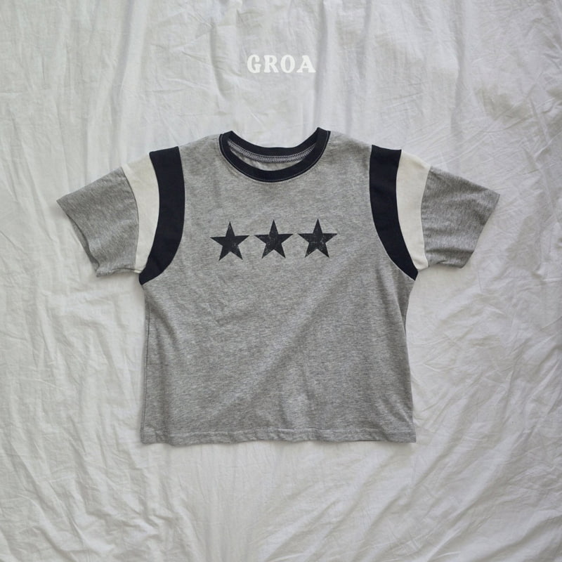 Groa - Korean Children Fashion - #designkidswear - Triple Star Tee - 4