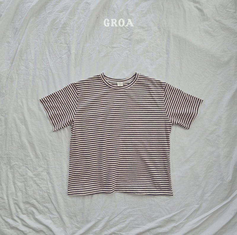 Groa - Korean Children Fashion - #fashionkids - Summer Stripe Tee - 6