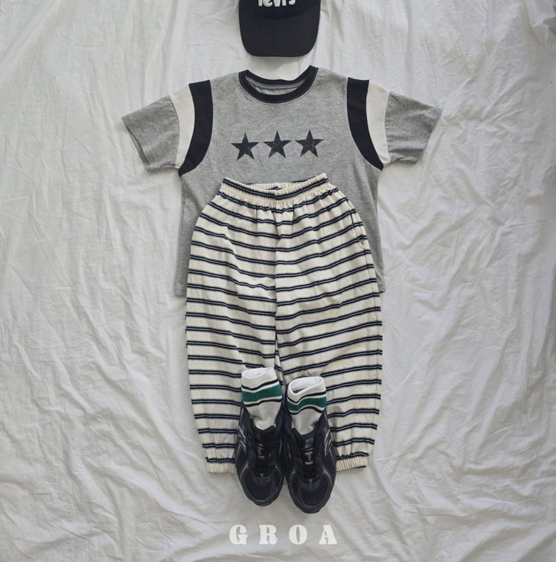 Groa - Korean Children Fashion - #fashionkids - Triple Star Tee - 5