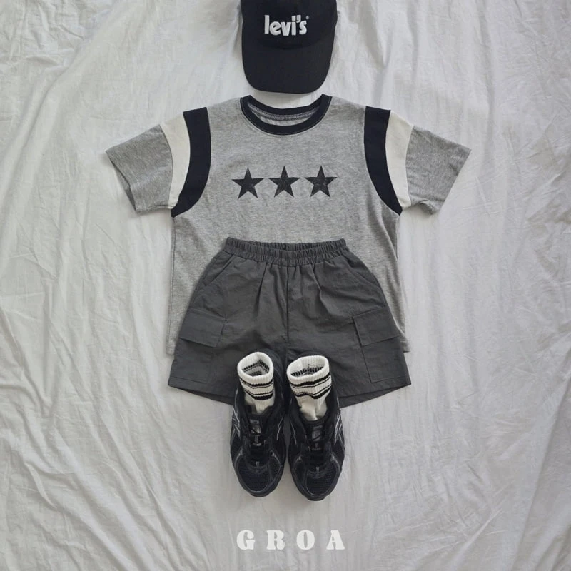 Groa - Korean Children Fashion - #kidsstore - Triple Star Tee - 7