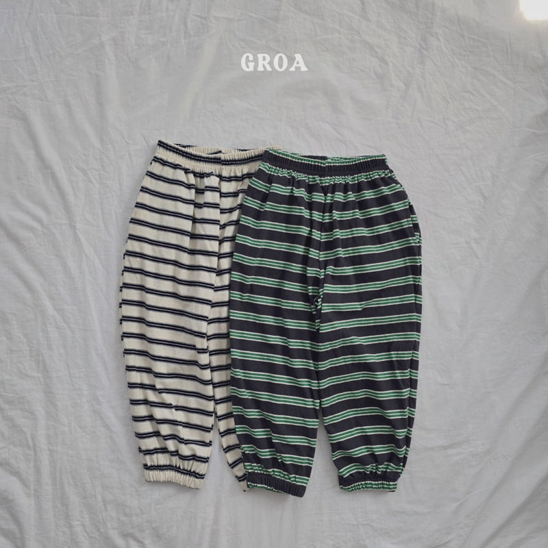 Groa - Korean Children Fashion - #kidzfashiontrend - Hoody Stripe Pants - 5