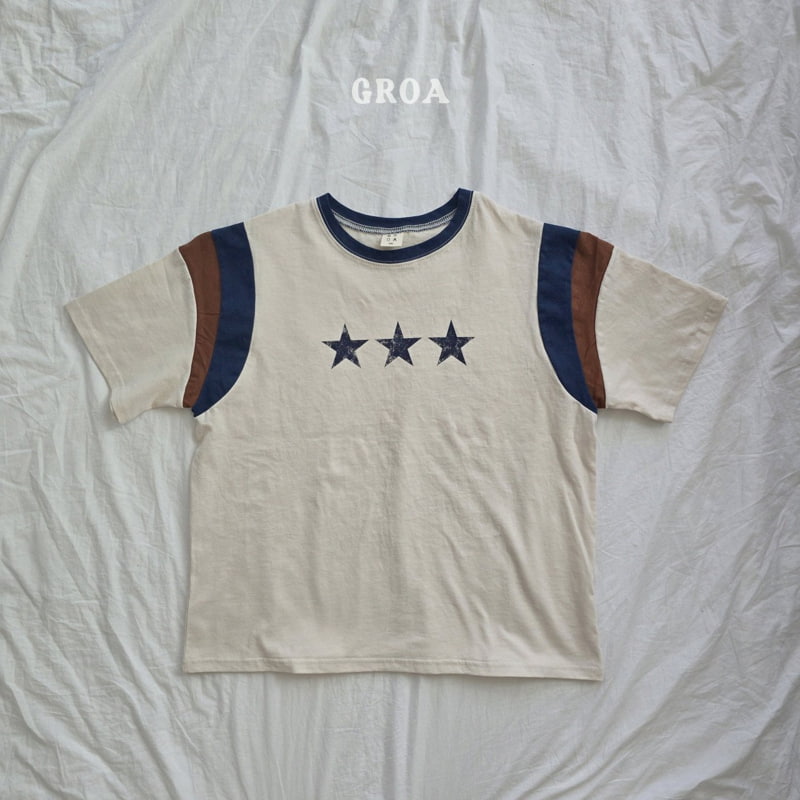 Groa - Korean Children Fashion - #littlefashionista - Triple Star Tee - 10