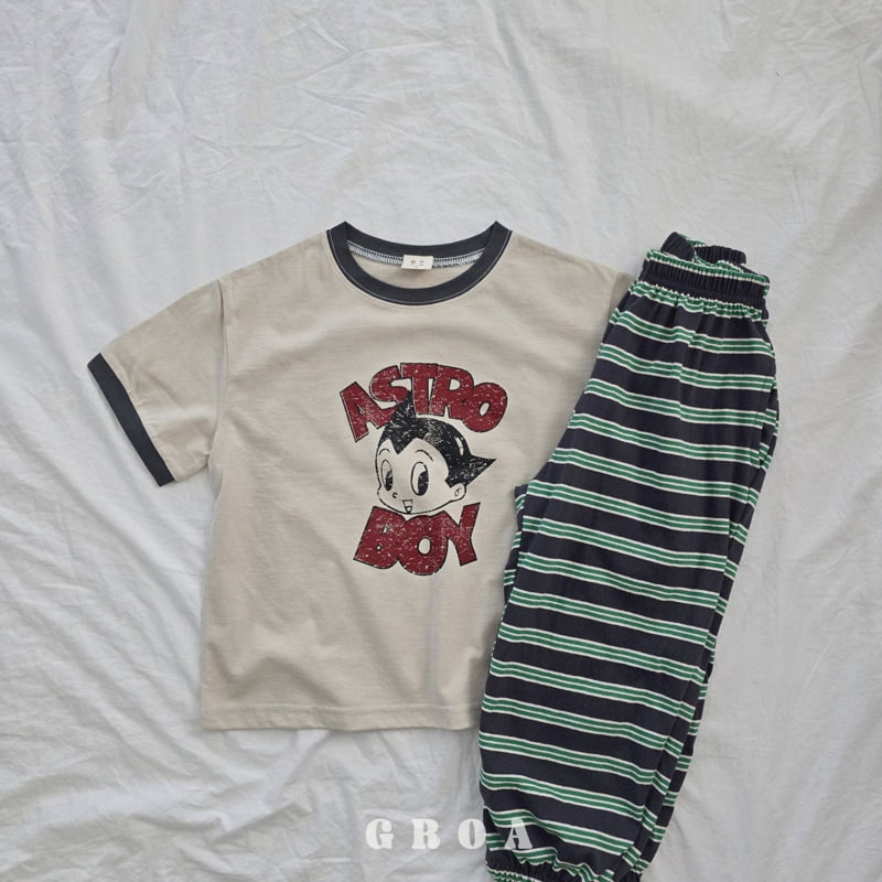 Groa - Korean Children Fashion - #littlefashionista - Hoody Stripe Pants - 7