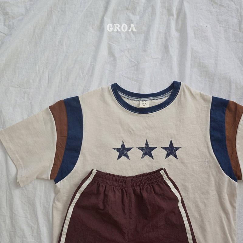 Groa - Korean Children Fashion - #magicofchildhood - Triple Star Tee - 11