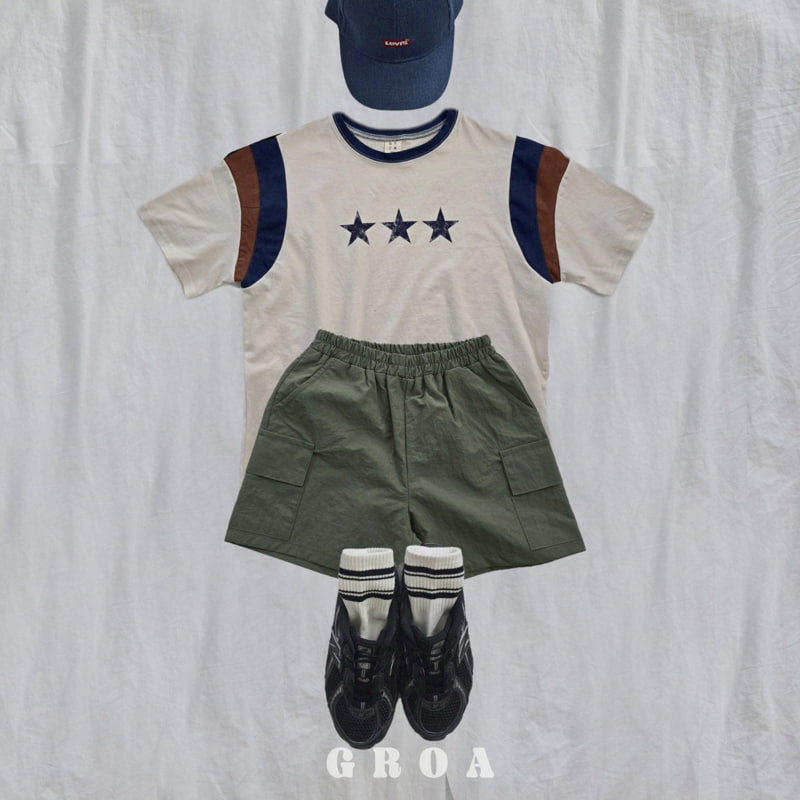 Groa - Korean Children Fashion - #minifashionista - Triple Star Tee - 12