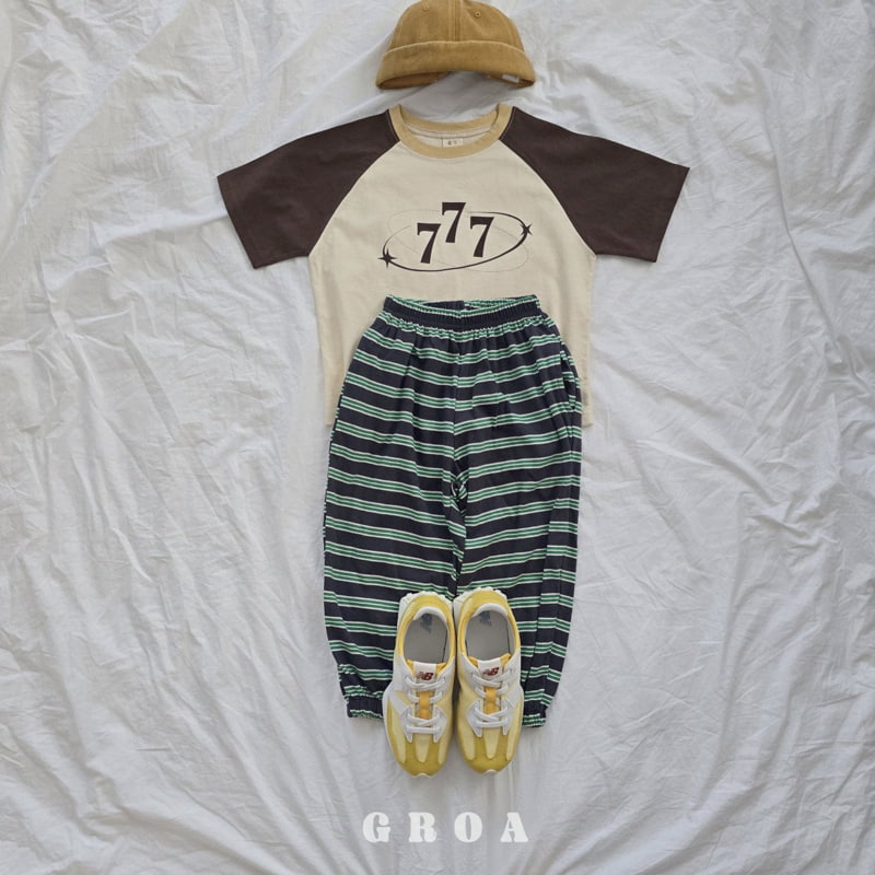 Groa - Korean Children Fashion - #minifashionista - Hoody Stripe Pants - 9