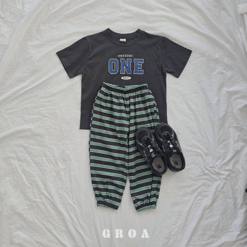 Groa - Korean Children Fashion - #prettylittlegirls - Hoody Stripe Pants - 10