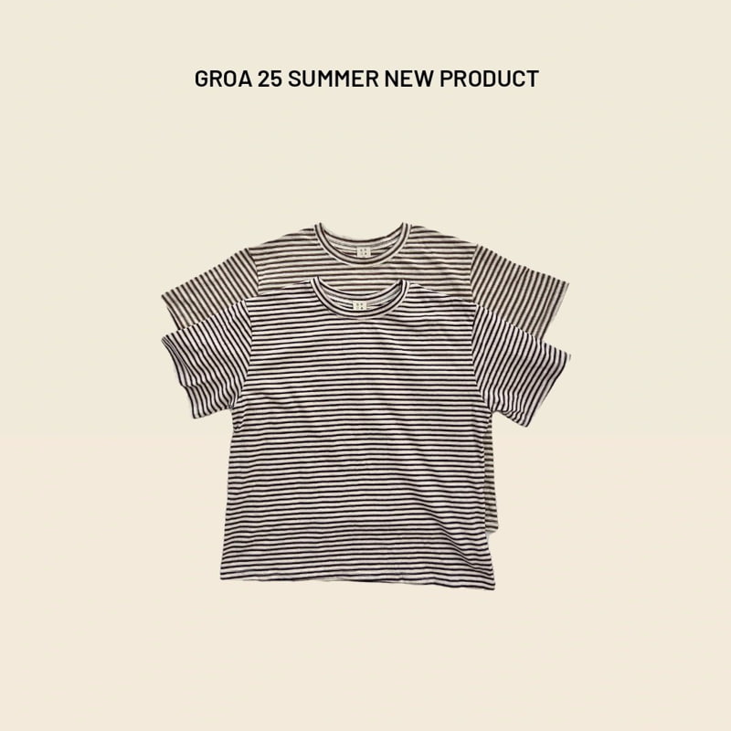 Groa - Korean Children Fashion - #stylishchildhood - Summer Stripe Tee