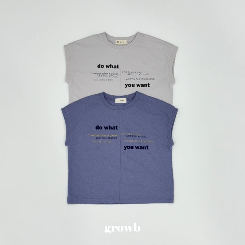 Grow B - Korean Children Fashion - #Kfashion4kids - Half Sleeveless