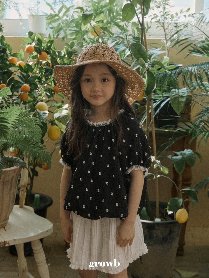 Grow B - Korean Children Fashion - #discoveringself - Claire Blouse Black Dot - 7