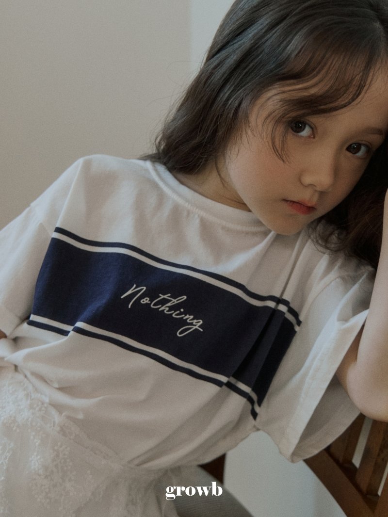 Grow B - Korean Children Fashion - #kidzfashiontrend - Nothing Tee - 7