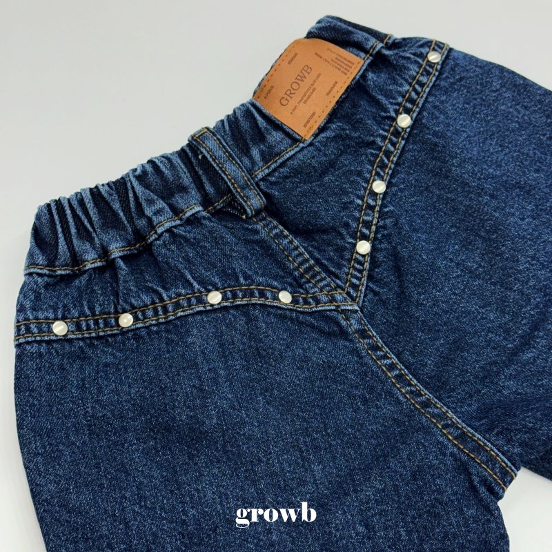 Grow B - Korean Children Fashion - #magicofchildhood - Arch Denim Pants - 3
