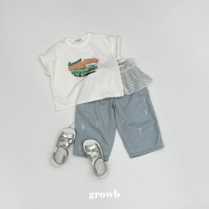 Grow B - Korean Children Fashion - #minifashionista - Damage Denim Pants - 7
