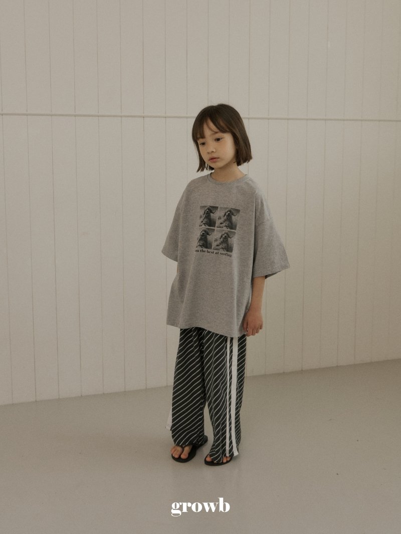 Grow B - Korean Children Fashion - #prettylittlegirls - Surfer Dog Tee - 10