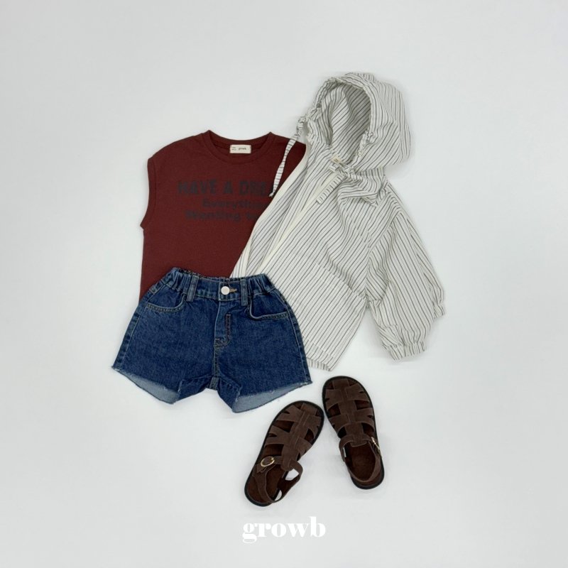 Grow B - Korean Children Fashion - #prettylittlegirls - Arch Denim Pants - 5