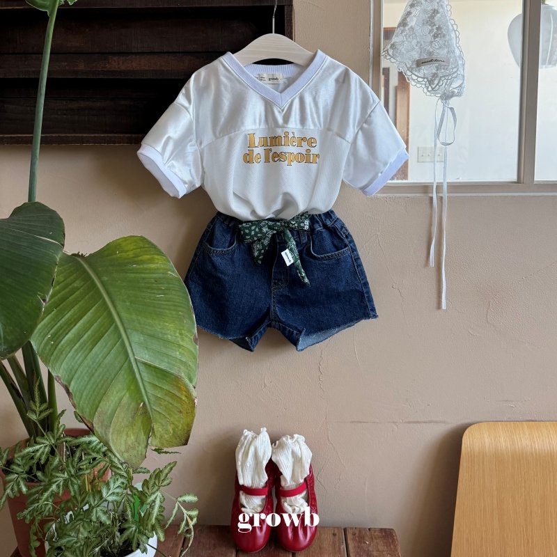 Grow B - Korean Children Fashion - #toddlerclothing - Arch Denim Pants - 7