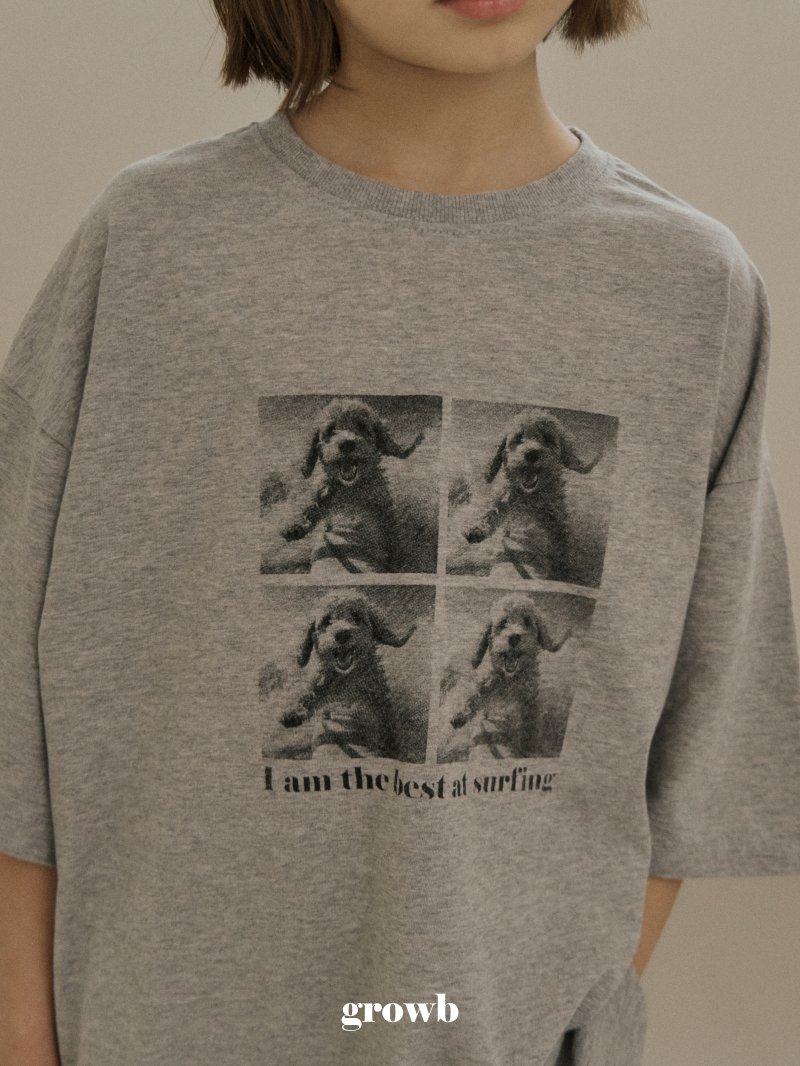 Grow B - Korean Women Fashion - #vintageinspired - Adult Surfer Dog Tee - 12
