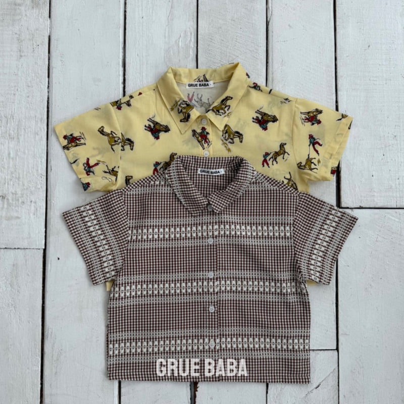 Grue Baba - Korean Children Fashion - #Kfashion4kids - Breeze Shirt (Horse)