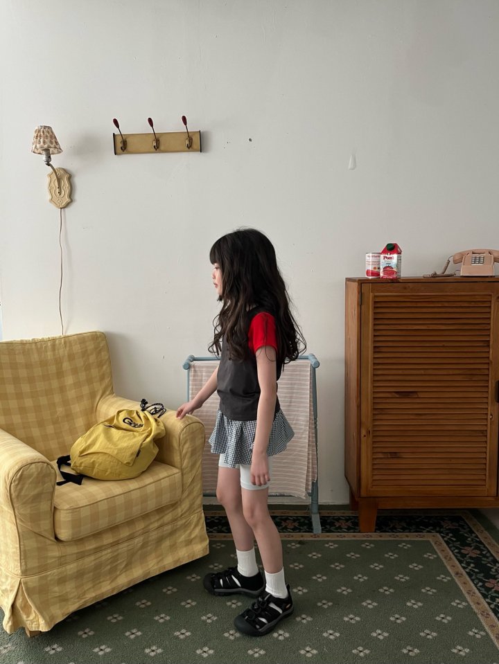Grue Baba - Korean Children Fashion - #discoveringself - Check Tuming Skirt - 9