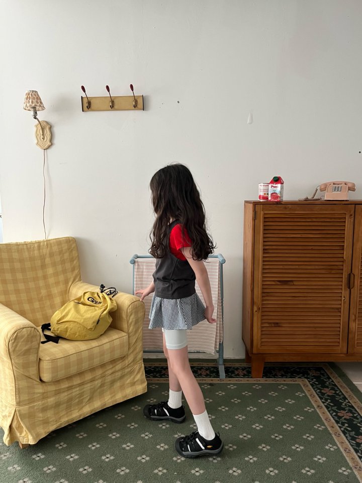 Grue Baba - Korean Children Fashion - #fashionkids - Check Tuming Skirt - 10